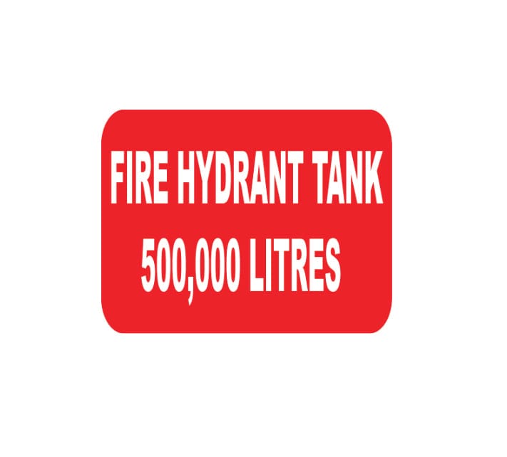 FIRE HYDRANT TANK CAPACITY 480,000 LITRES
