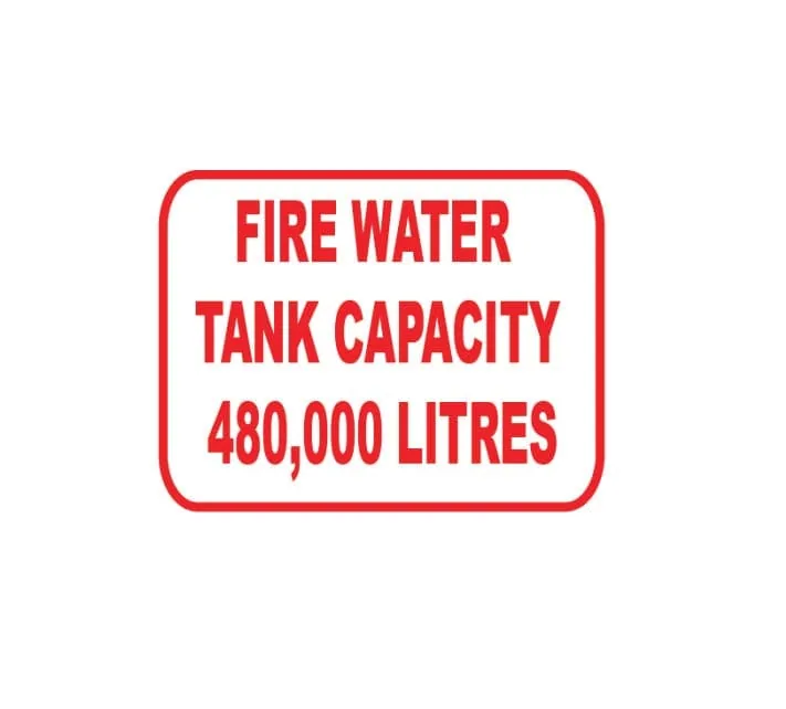 FIRE WATER TANK CAPACITY 480,000 LITRES – Part No. PL51