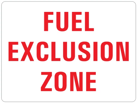 FUEL EXCLUSION ZONE – Part No. PL70