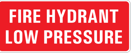 FIRE HYDRANT LOW PRESSURE