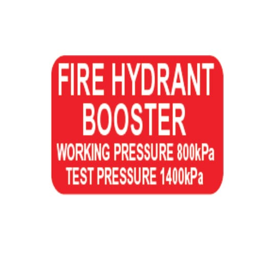 FIRE HYDRANT BOOSTER WORKING PRESSURE 800KPA TEST PRESSURE 1400KPA
