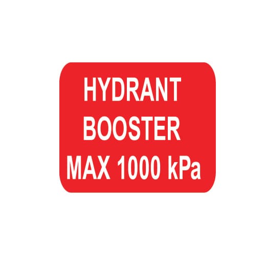 HYDRANT BOOSTER MAX 1000KPA