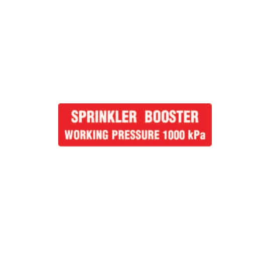 SPRINKLER BOOSTER WORKING PRESSURE 1000KPA