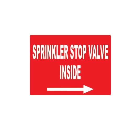 SPRINKLER STOP VALVE INSIDE (ARROW RIGHT)