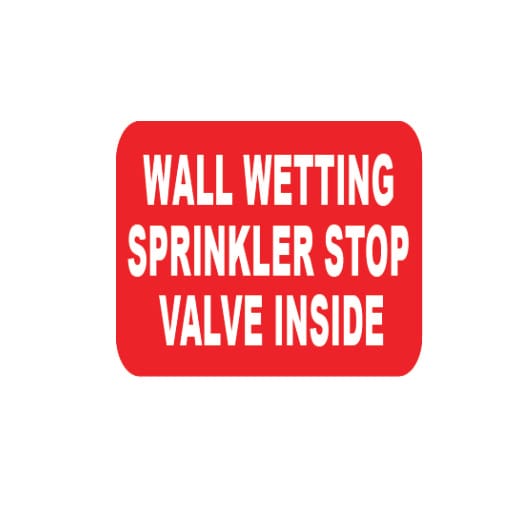 WALL WETTING SPRINKLER STOP VALVE INSIDE
