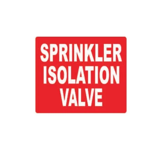 SPRINKLER ISOLATION VALVE – Part No. PM178