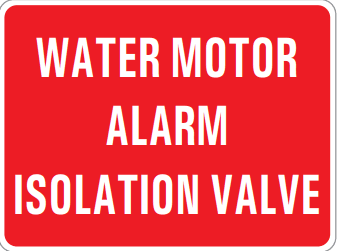 WATER MOTOR ALARM ISOLATION VALVE