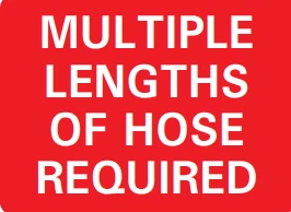 MULTIPLE LENGTHS OF HOSE REQUIRED – Part No. PM278