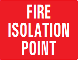FIRE ISOLATION POINT