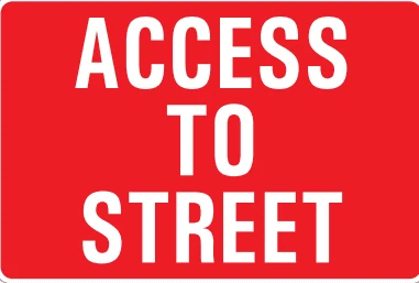 ACCESS TO STREET – Part No. PM307