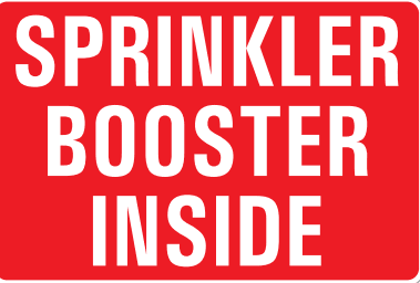 SPRINKLER BOOSTER INSIDE