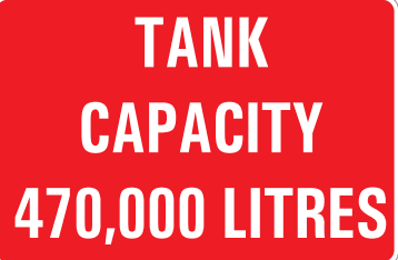 TANK CAPACITY 470,000 LITRES