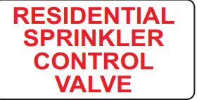 RESIDENTIAL SPRINKLER CONTROL VALVE
