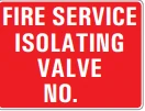 FIRE SERVICE ISOLATING VALVE NO. – Part No. PM356