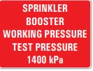 SPRINKLER BOOSTER WORKING PRESSURE TEST PRESSURE 1400KPA – Part No. PM358