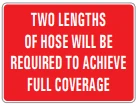 TWO LENGTHS OF HOSE WILL BE REQUIRED TO ACHIEVE FULL COVERAGE – Part No. PM365