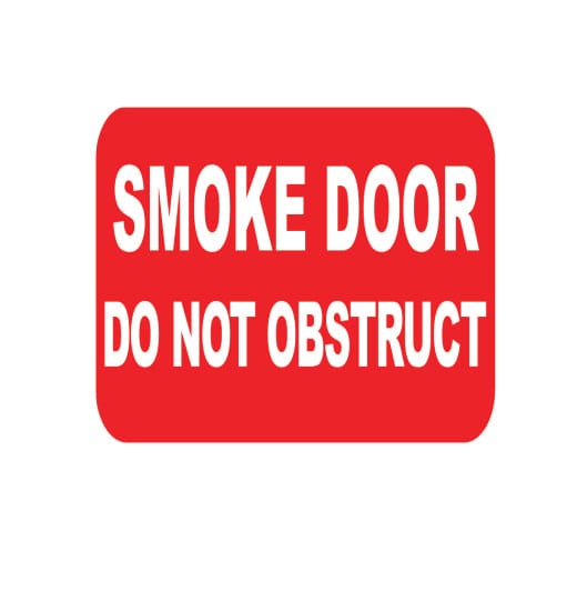 SMOKE DOOR DO NOT OBSTRUCT