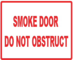 SMOKE DOOR DO NOT OBSTRUCT