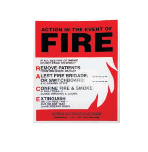 ACTION IN THE EVENT OF FIRE