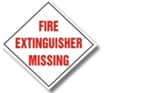 FIRE EXTINGUISHER MISSING
