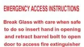 EMERGENCY ACCESS INSTRUCTIONS – Part No. PT64
