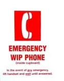EMERGENCY WIP PHONE ( INSIDE CUPBOARD) – Part No. PT70