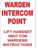 WARDEN INTERCOM POINT LIFT HANDSET WAIT FOR WARDENS INSTRUCTIONS – Part No. PT71