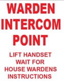 WARDEN INTERCOM POINT LIFT HANDSET WAIT FOR WARDENS INSTRUCTIONS