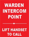 WARDEN INTERCOM POINT LIFT HANDSET TO CALL