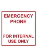 EMERGENCY PHONE FOR INTERNAL USE ONLY – Part No. PT73