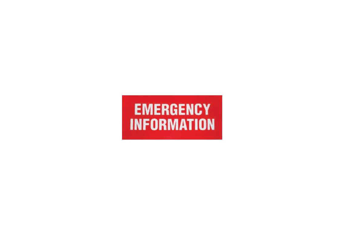 EMERGENCY INFORMATION