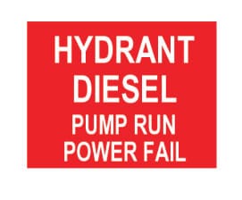 HYDRANT DIESEL PUMP RUN POWER FAIL